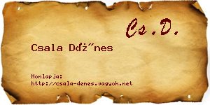 Csala Dénes névjegykártya